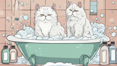 como lavar a un gato persa