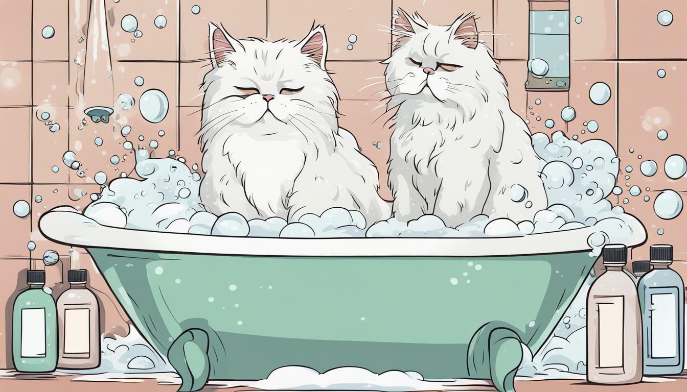 como lavar a un gato persa