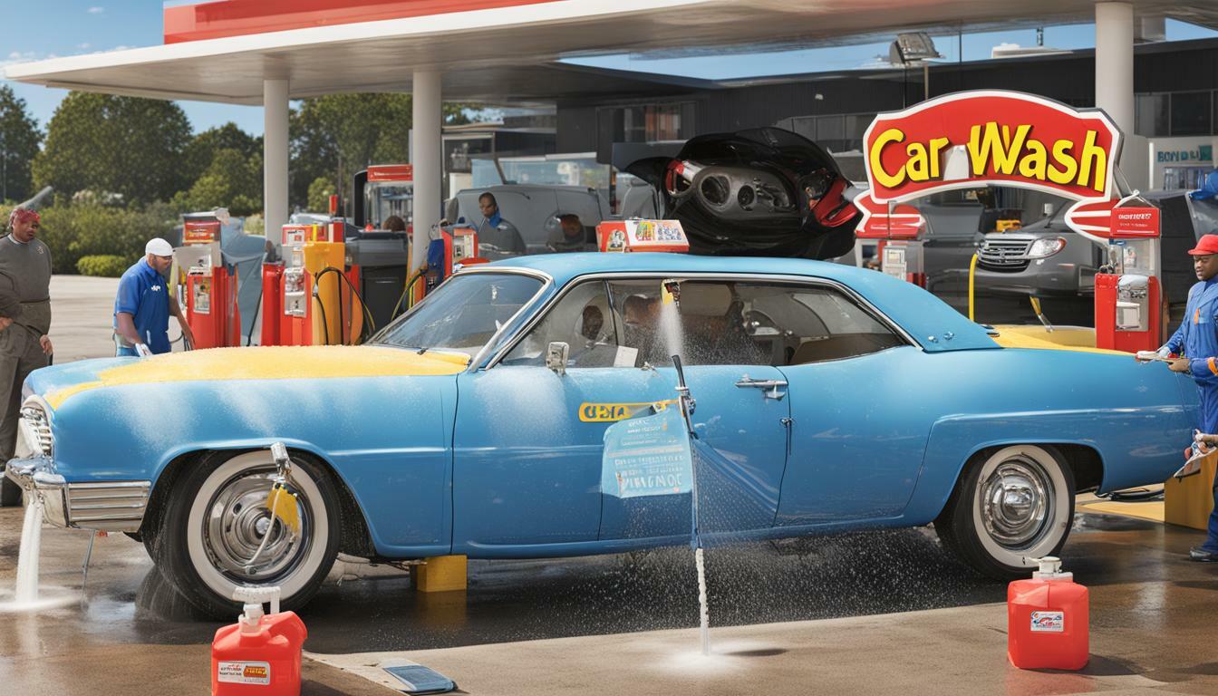 como lavar el coche en la gasolinera