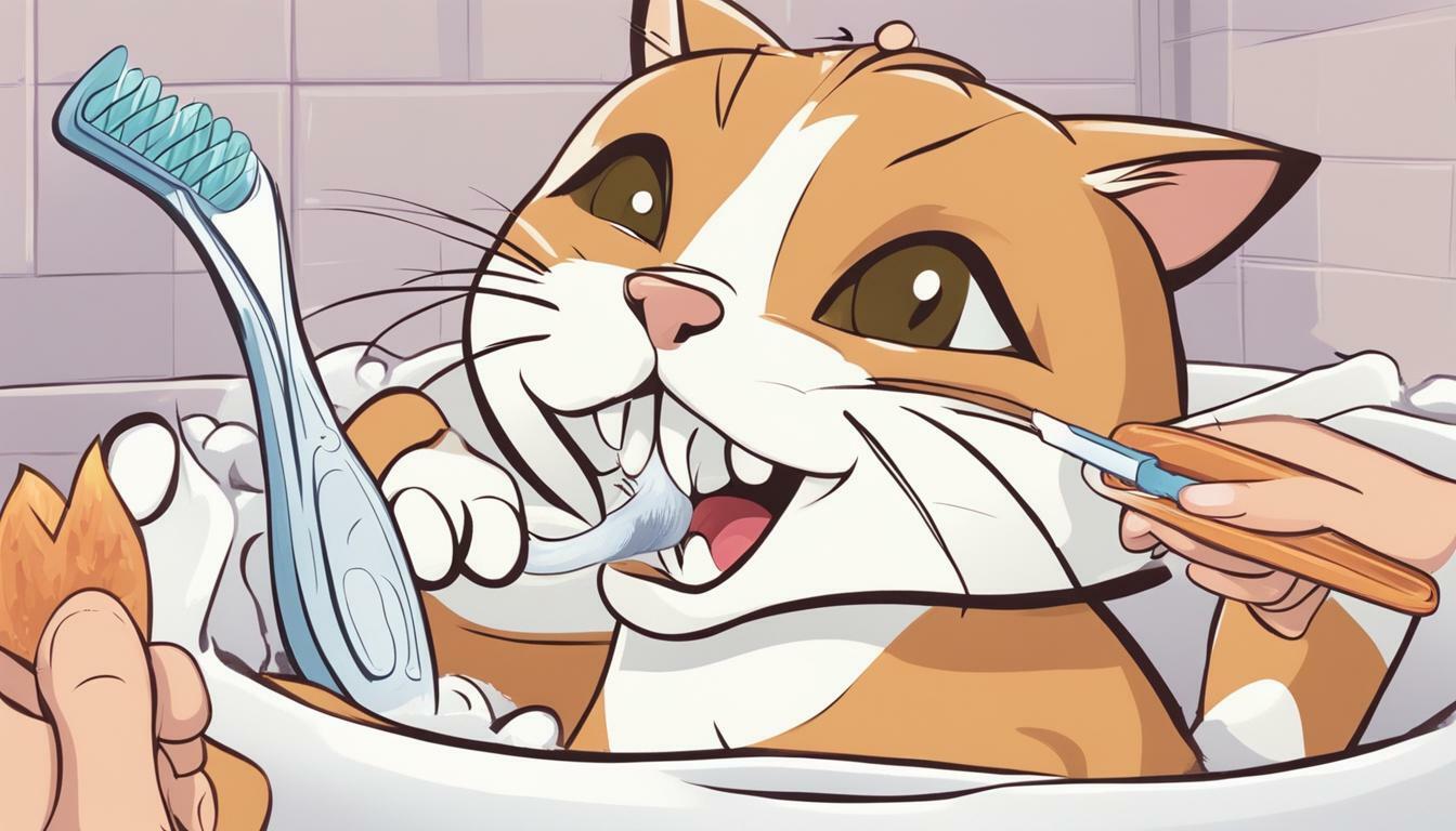 como lavar los dientes a un gato