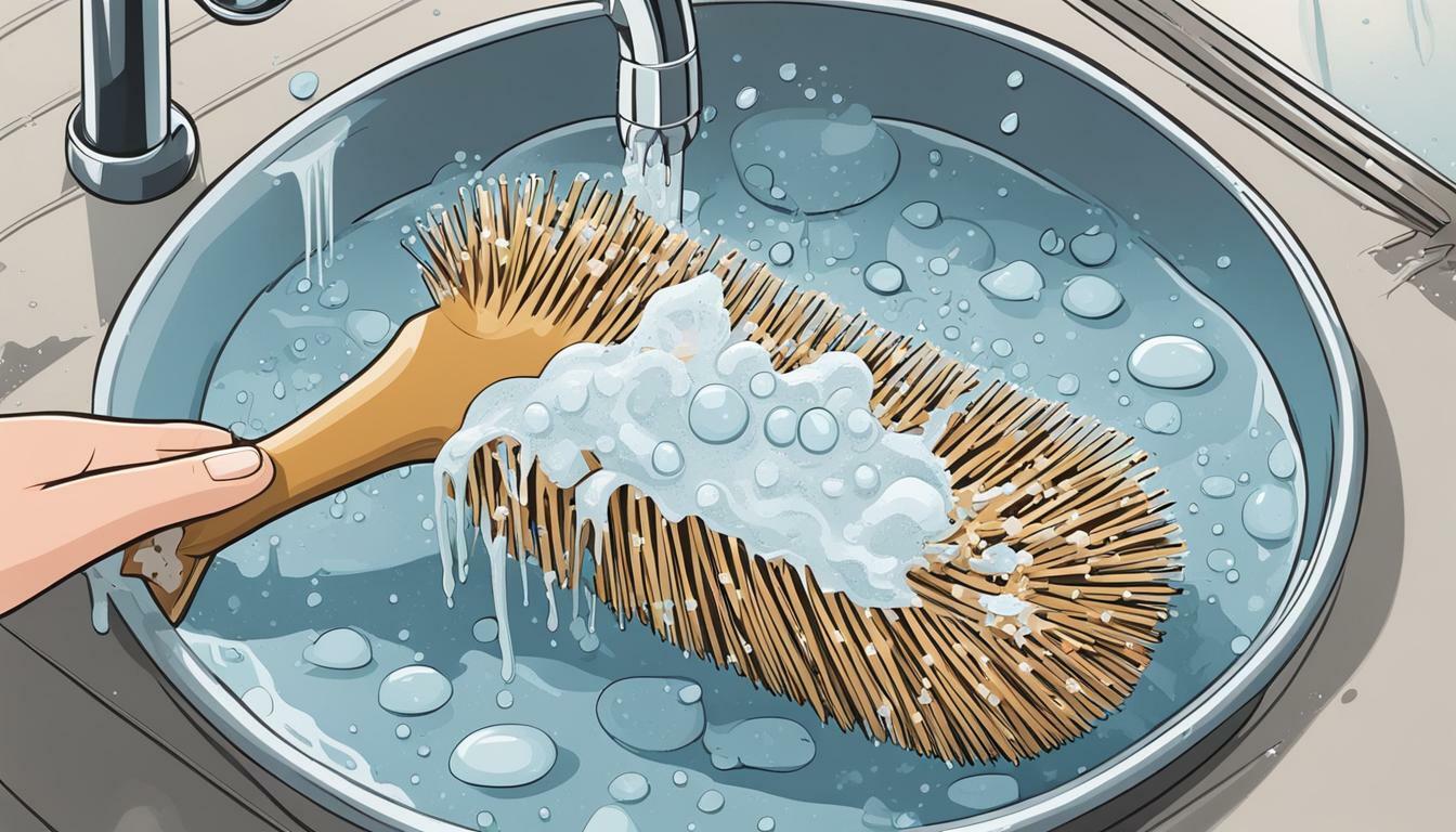 como lavar un cepillo de pelo