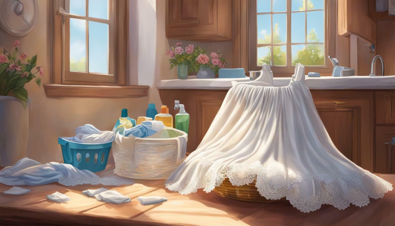como lavar un vestido de comunion en casa