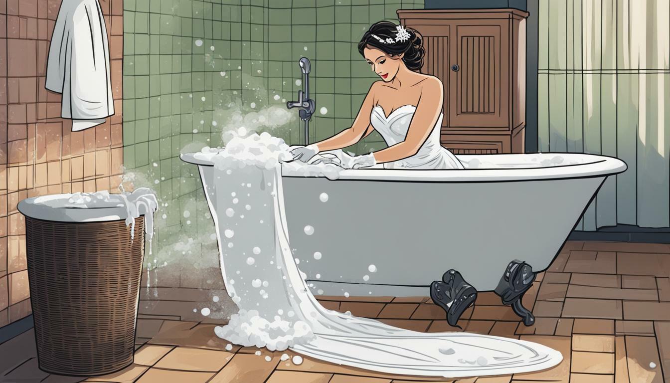 como lavar un vestido de novia en casa