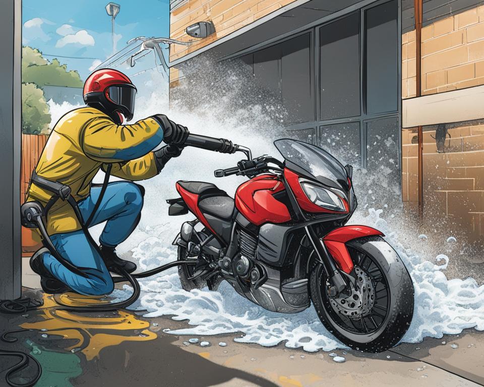 Cómo lavar una moto a presión